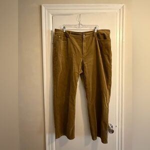 Eileen Fisher Organic Cotton Corduroy Pant Light Brown Camel Size 22